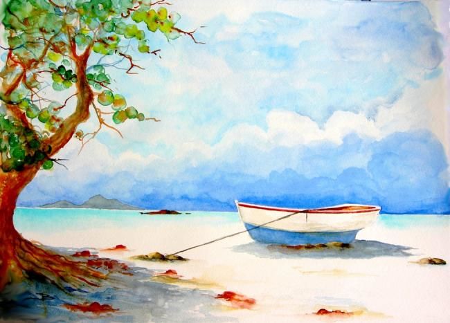 Peinture intitulée "Caraïbe" par Jacques Bonnet, Œuvre d'art originale