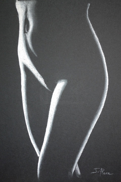 Drawing titled "La matrice" by Jacques Place, Original Artwork, Chalk