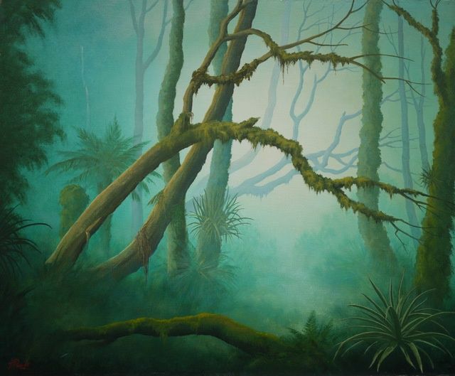 绘画 标题为“Forêt émeraude” 由Jacques Place, 原创艺术品, 丙烯