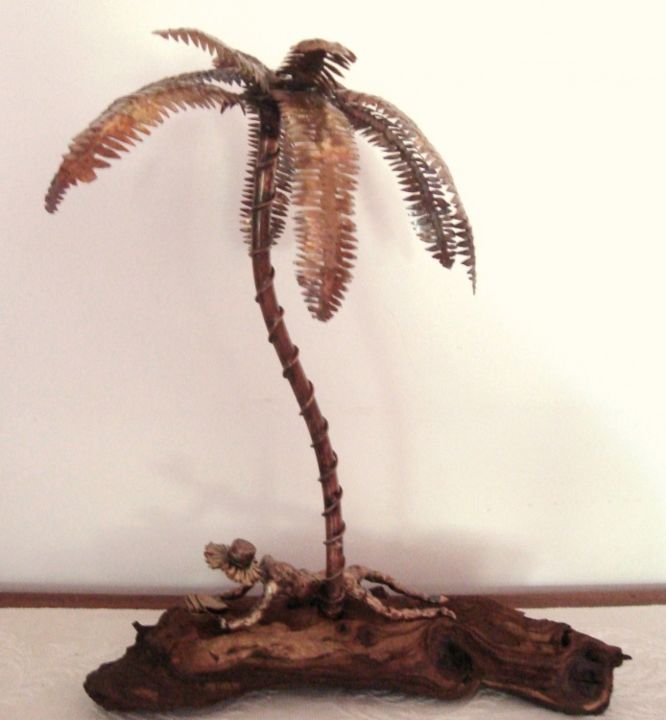 Sculpture titled "Farniente" by Jacques Tronquet, Original Artwork, Metals