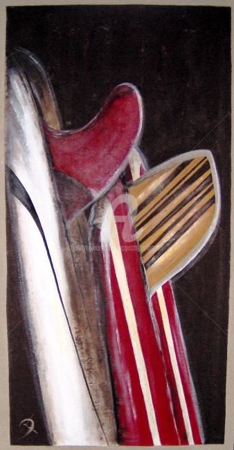 Painting titled "FINS" by Jacquotte Gaignault, Original Artwork