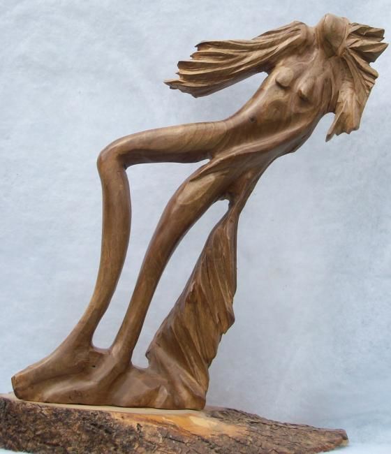 Rzeźba zatytułowany „La Femme Coquillage” autorstwa Sculpures Culpin, Oryginalna praca, Drewno