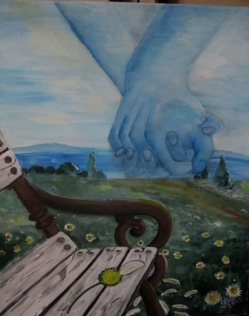 Painting titled "Zajedno ( Together)" by Jadranka Cikic, Original Artwork