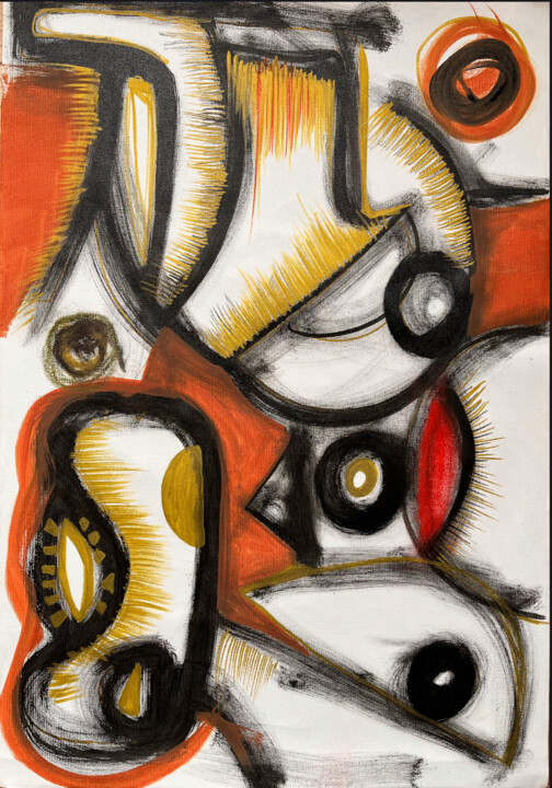 Картина под названием "ARBO" - Jag, Подлинное произведение искусства, Чернила Установлен на Другая жесткая панель