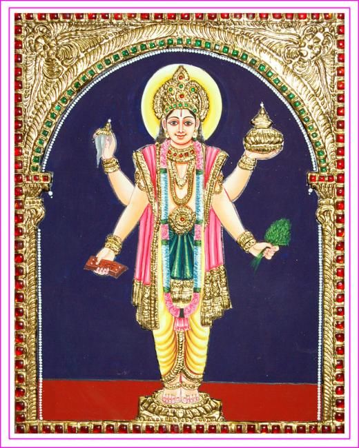 绘画 标题为“Lord Vishnu” 由Jagannathan P, 原创艺术品