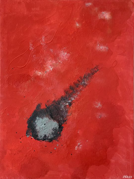 Pittura intitolato "Hellish Cosmos (XL)" da Jäger (1956), Opera d'arte originale, Acrilico