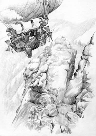 Drawing titled "Поиск посадки ( Аэр…" by Igor Nedelyuk, Original Artwork