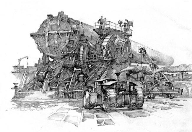 「линейное орудие ( с…」というタイトルの描画 Igor Nedelyukによって, オリジナルのアートワーク