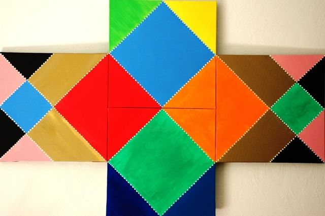 Peinture intitulée "La croix magique" par Jag, Œuvre d'art originale,