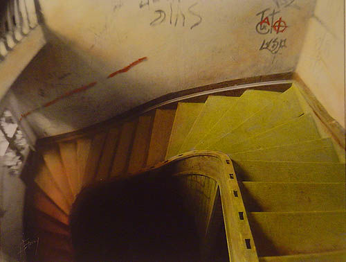 Photographie intitulée "Stairs to hell" par Johnny Aguirre, Œuvre d'art originale