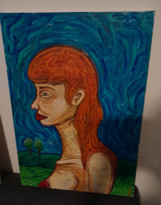 Картина под названием "Ginger" - Jai Rezzoug, Подлинное произведение искусства, Акрил Установлен на Алюминий