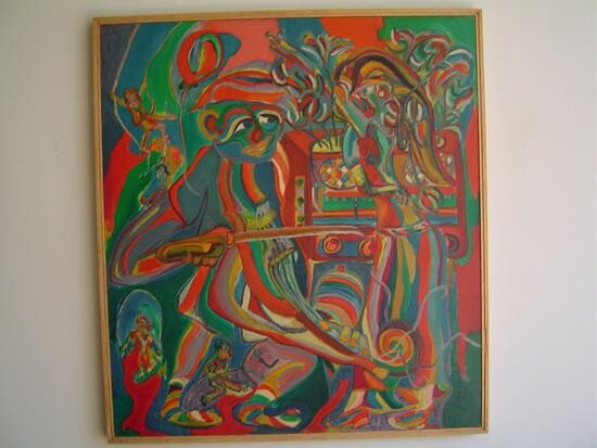 Pintura intitulada "Festança" por Jaime Fernando Souza, Obras de arte originais, Óleo
