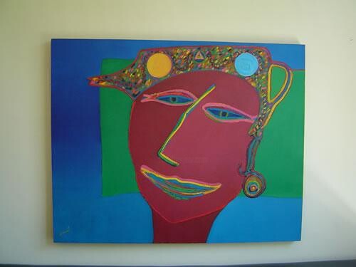 Pintura intitulada "África" por Jaime Fernando Souza, Obras de arte originais