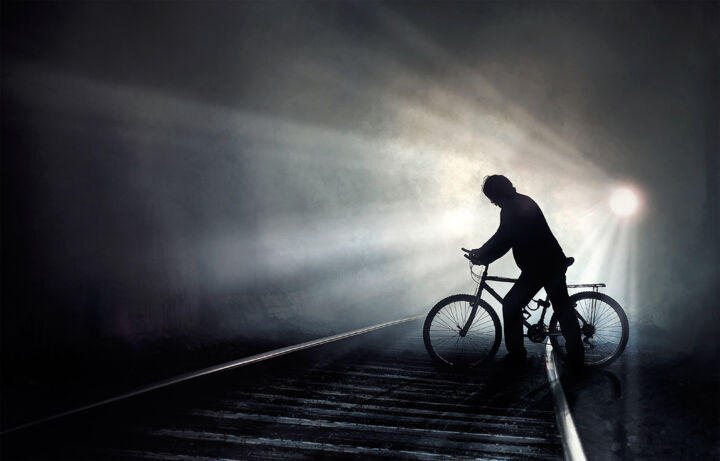 Fotografia intitulada "Ciclista" por Jaime O'Ryan, Obras de arte originais, Fotografia digital