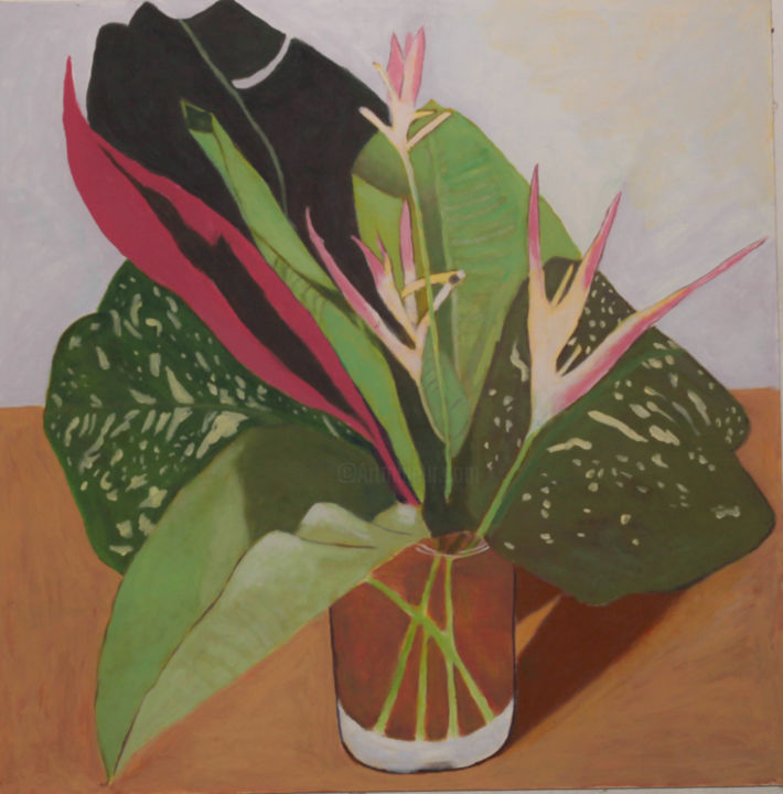 Pintura intitulada "Vaso de flores" por Jaime Sampaio, Obras de arte originais, Acrílico
