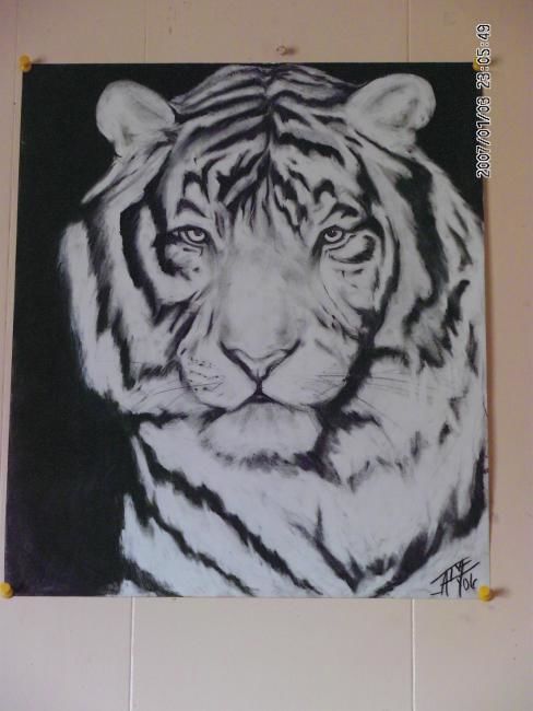 Painting titled ""Bengal Tiger"" by Jaime Kinney, Original Artwork