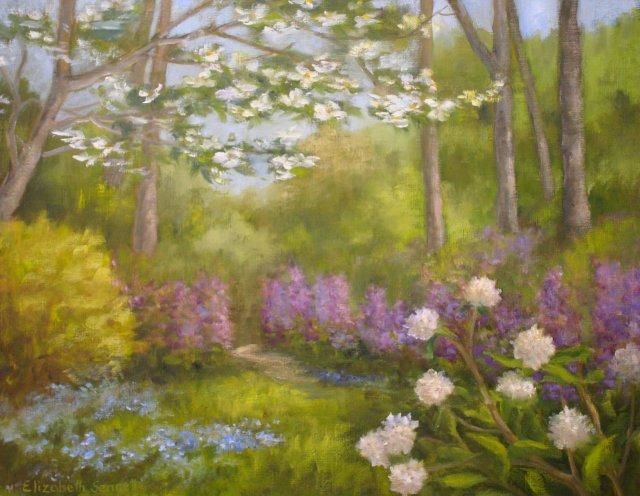 Painting titled "Springtime Beauty" by Elizabeth Sennett, Original Artwork, Oil