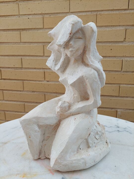 Sculpture intitulée "Eva" par Jako Fernández J.Isaac P.Sánchez, Œuvre d'art originale, Plâtre
