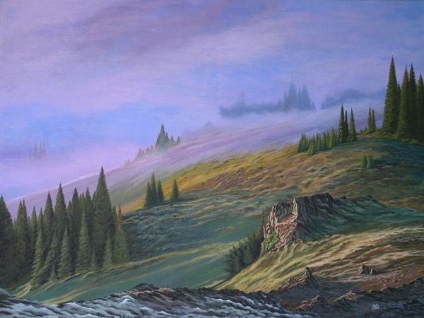 Painting titled "après la neige" by Jako, Original Artwork
