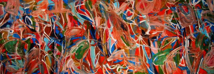 Painting titled "abstract-landscape_…" by Boris Musteata, Original Artwork, Acrylic