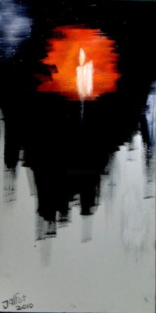 Schilderij getiteld "Burning tone" door Jalfot, Origineel Kunstwerk, Anders
