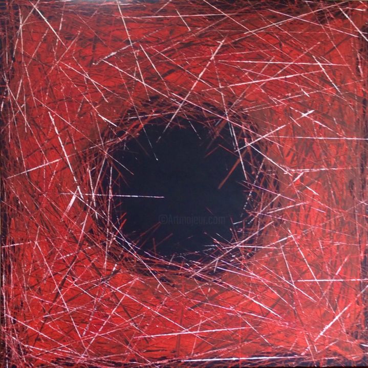 Peinture intitulée "Scarifications" par Jalila Lahmar, Œuvre d'art originale, Acrylique