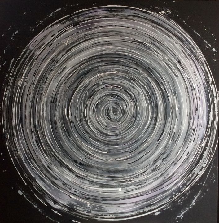 Painting titled "Round" by Jalila Lahmar, Original Artwork