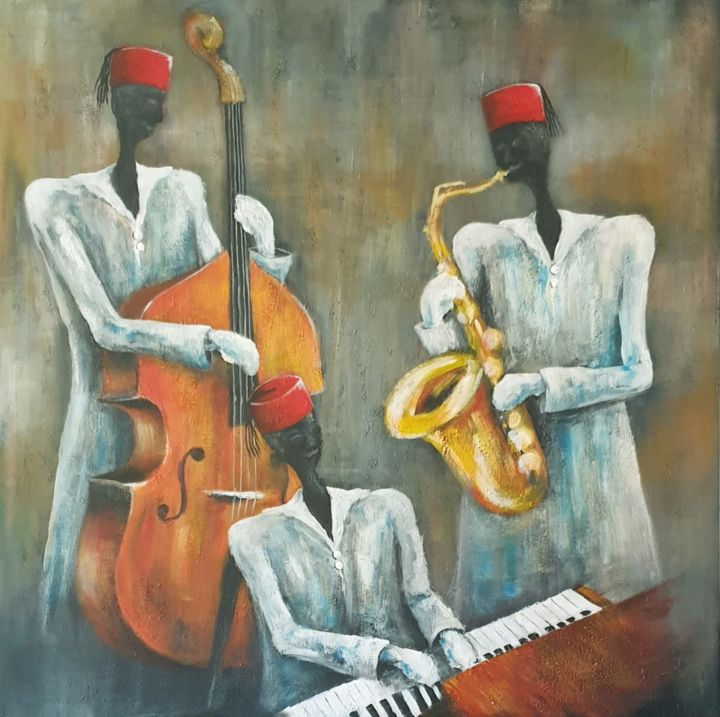 "My moroccan Jazz" başlıklı Tablo Jamal El Hajoui tarafından, Orijinal sanat, Akrilik