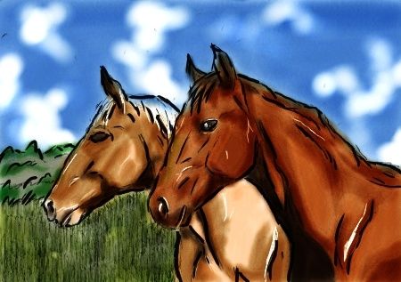 数字艺术 标题为“horses” 由Jamal Janjua, 原创艺术品