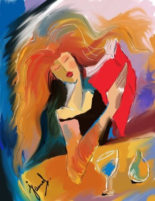 Digital Arts titled "drifting into the p…" by Jamal Janjua, Original Art,