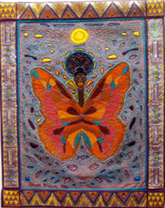 Arte tessile intitolato "Benin-2.jpg" da James Brown, Jr., Opera d'arte originale