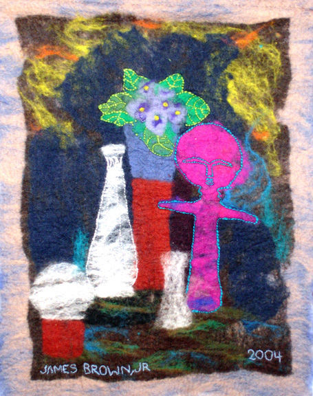 Art textile intitulée "Artifacts-in-the-Wi…" par James Brown, Jr., Œuvre d'art originale