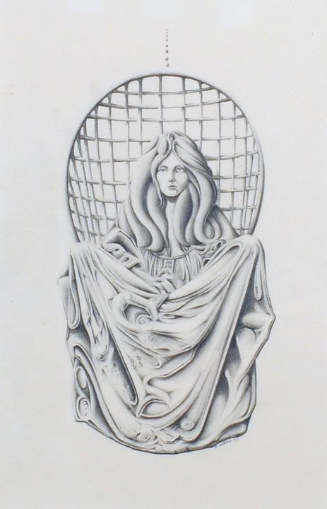 Drawing titled "Princess" by James Carroll, Original Artwork, Pencil
