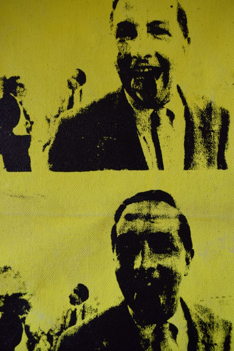 Painting titled "Robert Rauschenberg" by James B Studios, Original Art, Acrylic