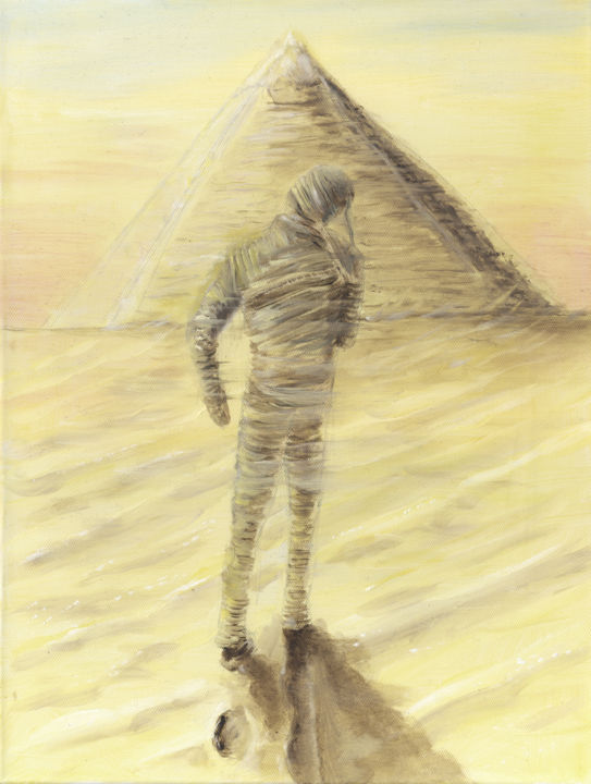 Pintura titulada "The Mummy" por James Potter, Obra de arte original, Oleo