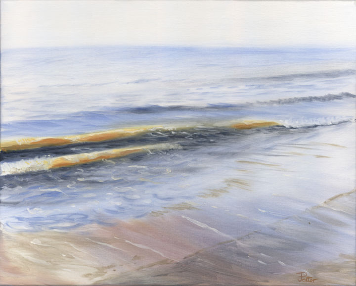 제목이 "Caramel Waves"인 미술작품 James Potter로, 원작, 기름