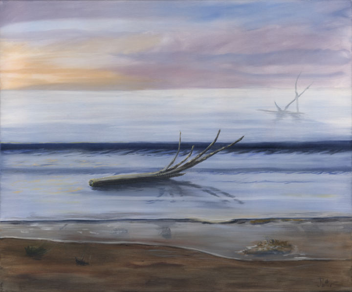 Картина под названием "Morning's lumber" - James Potter, Подлинное произведение искусства, Масло
