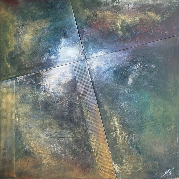 Картина под названием "Surface Tension" - James Rooney, Подлинное произведение искусства, Масло Установлен на Деревянная пан…