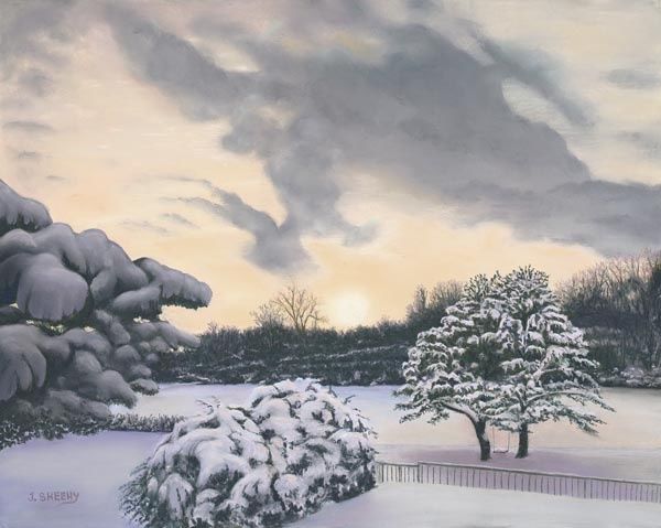 Painting titled "On Griswold Pond" by James Sheehy, Original Artwork