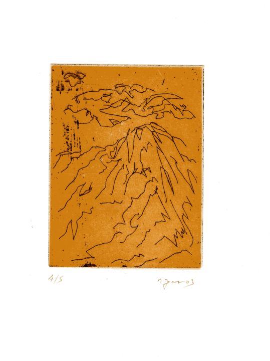 Gravures & estampes intitulée "alpes-2455.jpg" par Michel Jamet, Œuvre d'art originale, Eau-forte