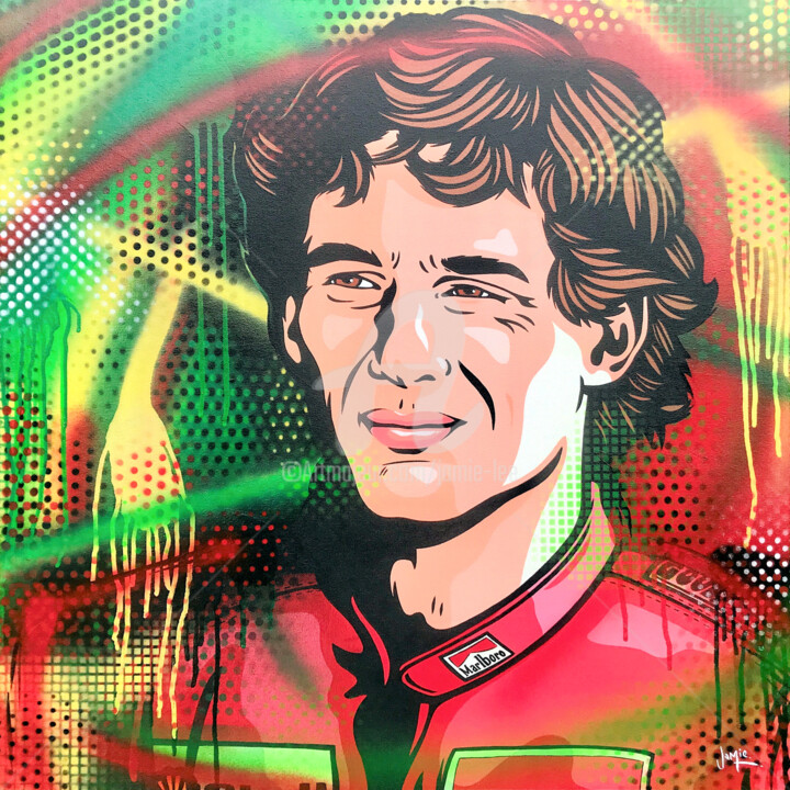 「Senna」というタイトルの絵画 Jamie Leeによって, オリジナルのアートワーク, アクリル ウッドストレッチャーフレームにマウント