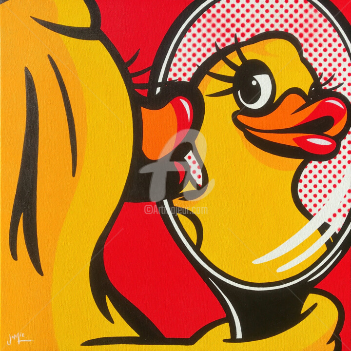 "Duck Face" başlıklı Tablo Jamie Lee tarafından, Orijinal sanat, Akrilik Ahşap Sedye çerçevesi üzerine monte edilmiş