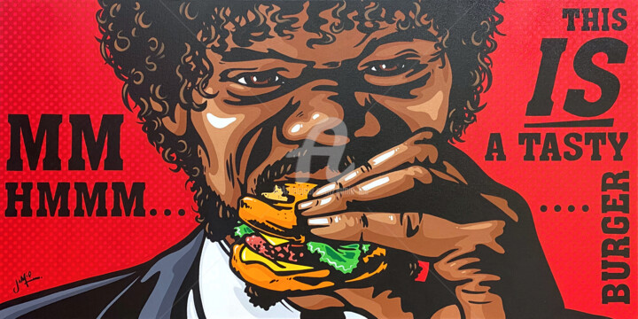 Peinture intitulée "Pulp Fiction - Big…" par Jamie Lee, Œuvre d'art originale, Acrylique Monté sur Châssis en bois