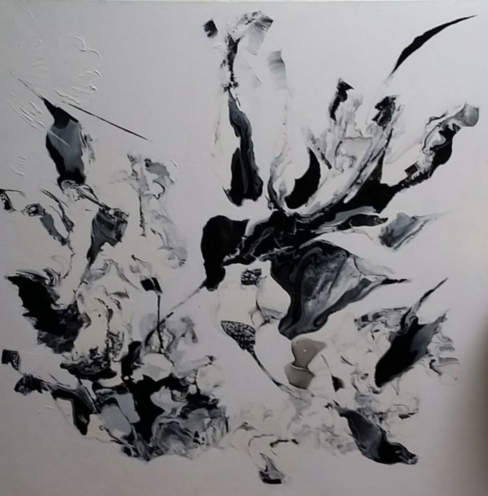 Painting titled "Composition 009" by Jamotte, Original Artwork, Ink