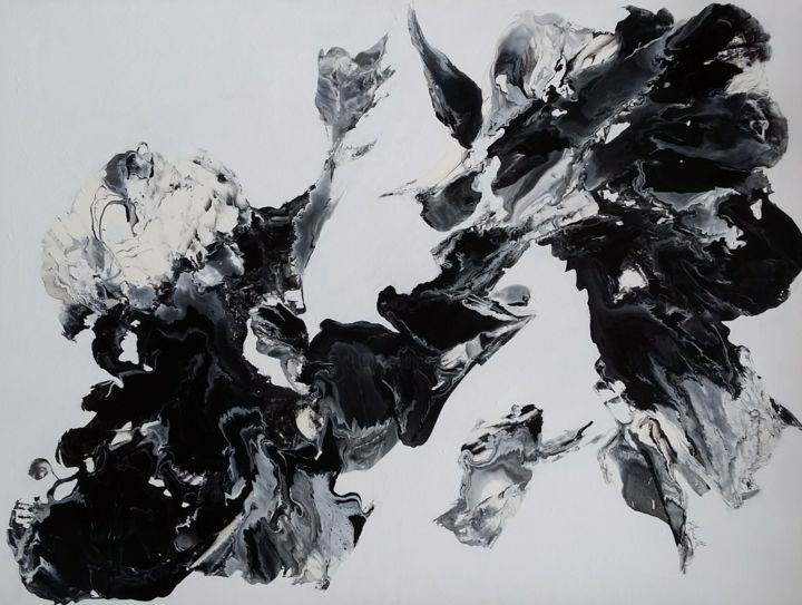 Malarstwo zatytułowany „Composition 023” autorstwa Jamotte, Oryginalna praca, Inny