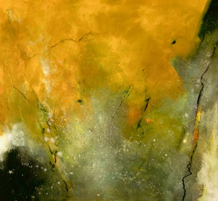 Peinture intitulée "'Music05'" par Jan Aanstoot, Œuvre d'art originale, Huile