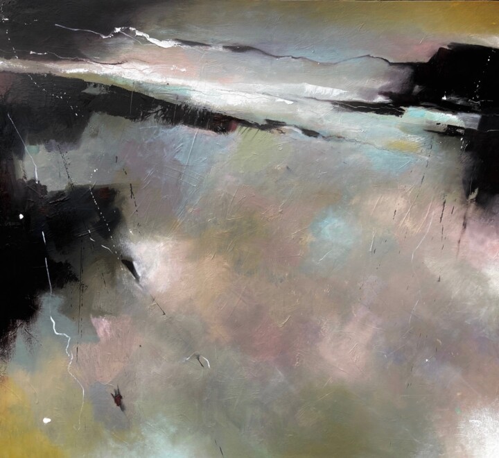 "'Fantasy Landscape3…" başlıklı Tablo Jan Aanstoot tarafından, Orijinal sanat, Petrol Alüminyum üzerine monte edilmiş