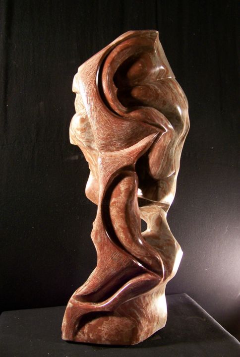 Скульптура под названием "Standing Bear---Ras…" - Jan And Jo Moore, Подлинное произведение искусства, Камень