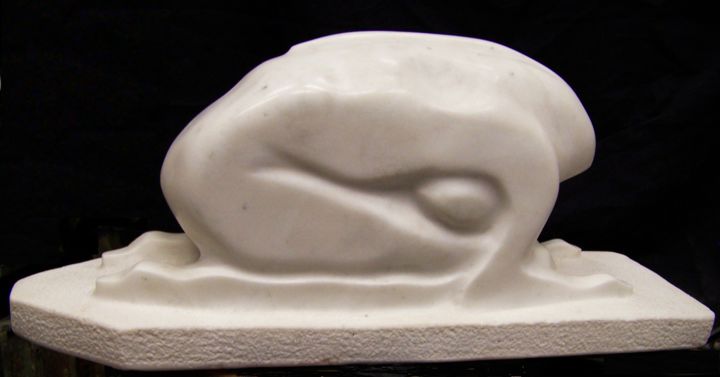 Escultura titulada "Emergence--Carrara…" por Jan And Jo Moore, Obra de arte original, Piedra