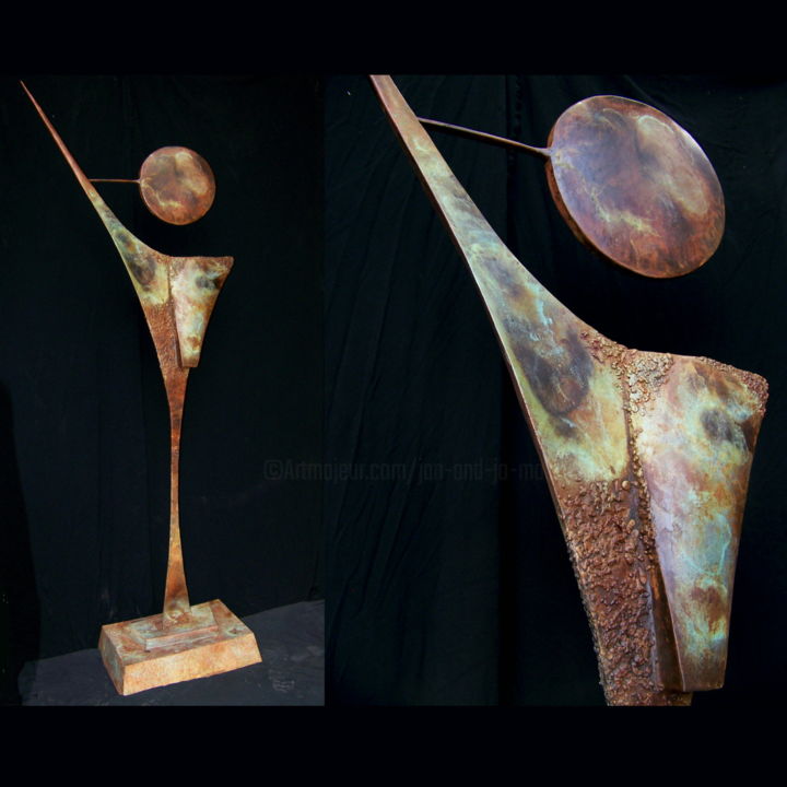 Sculpture titled ""UNDER ONE SKY"" by Jan And Jo Moore, Original Artwork, Metals
